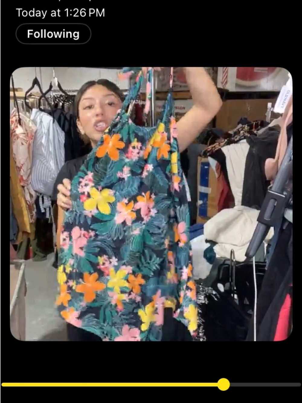 Old Navy Floral Tropical one-piece halter swimsuit